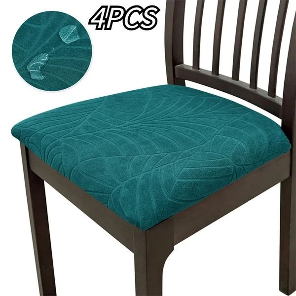 4 pieces of thick jacquard chair seat cover restaurant chair cover detachable and washable elastic pad cover for restaurant chair household
