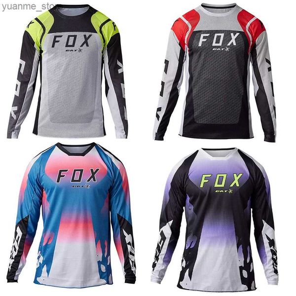 Cycling Shirts Tops Downhill Jersey Mountain Bike Jersey Motorcycle BAT T-Shirt Outdoor Sports Enduro Jersey Maillot ciclista Y240410