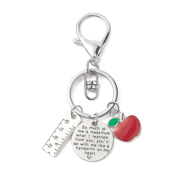 Roter Apfelherrscherlegierungs-Charme keychain