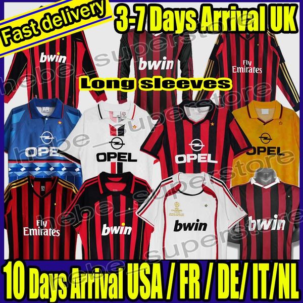 90 91 Retro shirts SOCCER JERSEYS 95 96 97 Gullit 01 02 03 12 14 15 Maldini Van Basten football KAKA Inzaghi 06 07 PIRLO SHEVCHENKO BAGGIO A
