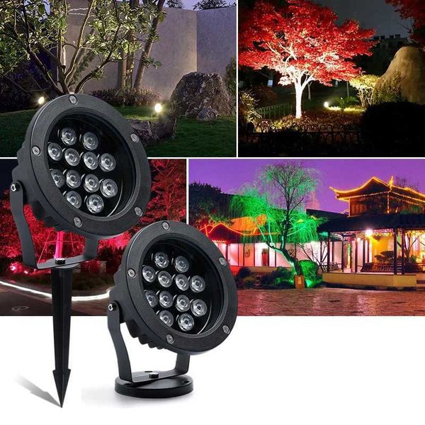 LED outdoor spotlight DC12V-24V AC220V floodlight garden landscape wall washer IP67 grade tree grass backyard lawn light X241102
