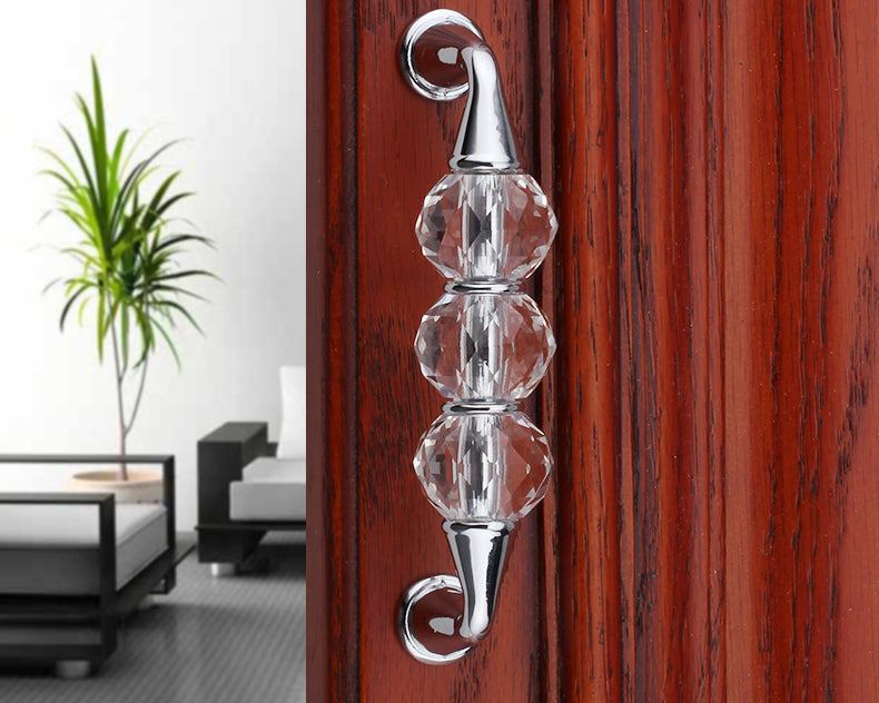 96mm fashion deluxe glass crystal wine cabinet dresser door handle silver golden drawer knobs pulls 3.75&quot; glass diamond handles