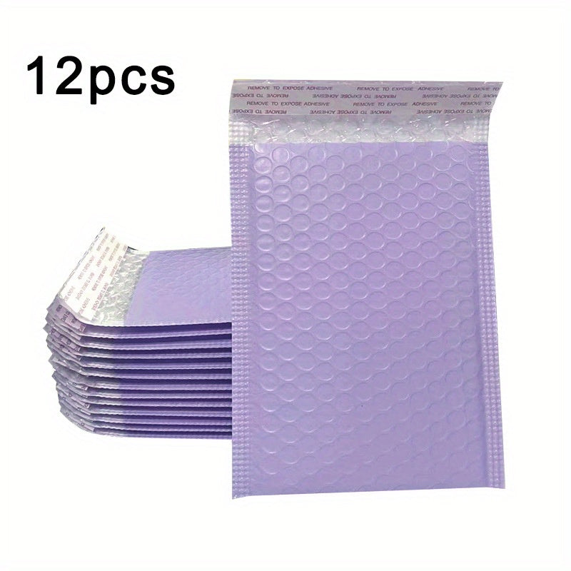 TEMU 6-12pack Purple Bubble Mailers, 4.3*7.5 Inches, Padded Poly Bubble Mailers, Packaging For Small Business, Shipping Envelopes, Packaging Bags,