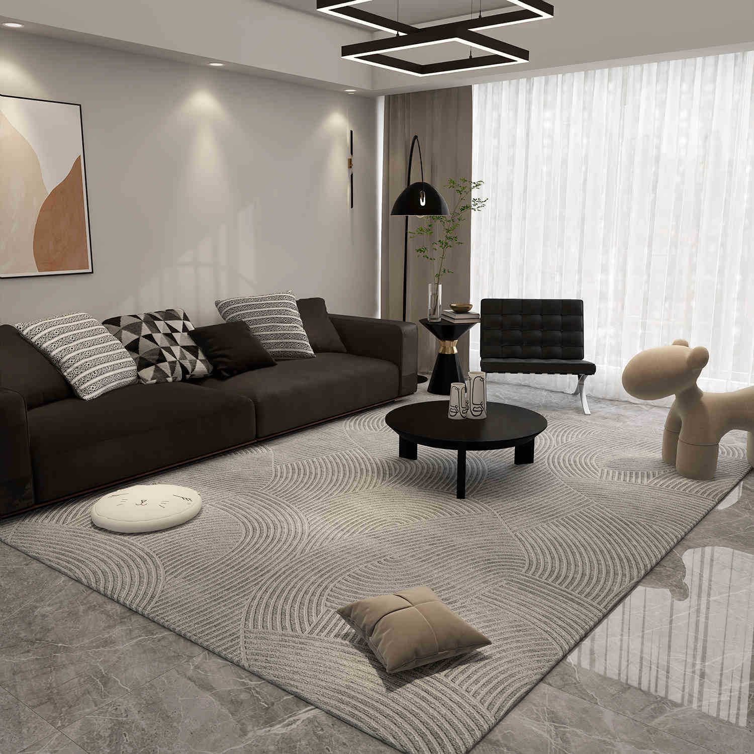 Living room, high-end feeling, bedroom, bedside, floor mat, large area, fully covered, indoor mat, sofa, coffee table mat