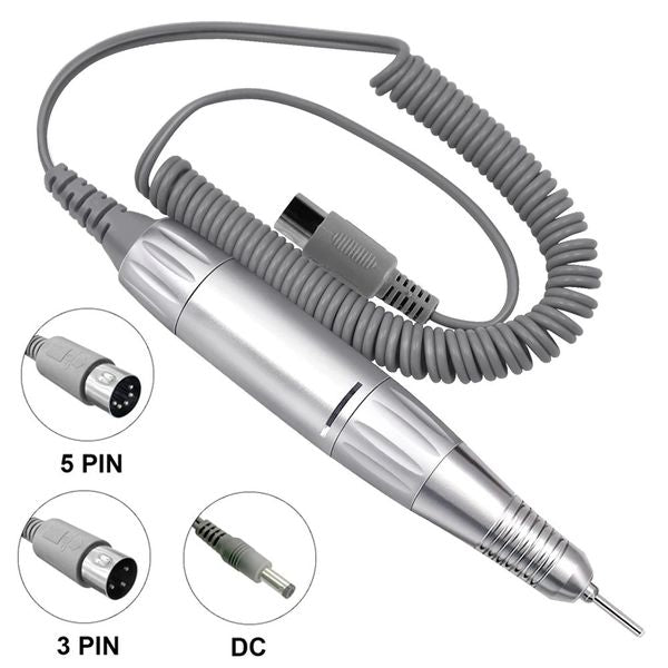 Electric nail drill pen handle file polishing grinder handle manual tool DC and 3.5-pin nail drill accessories 240927