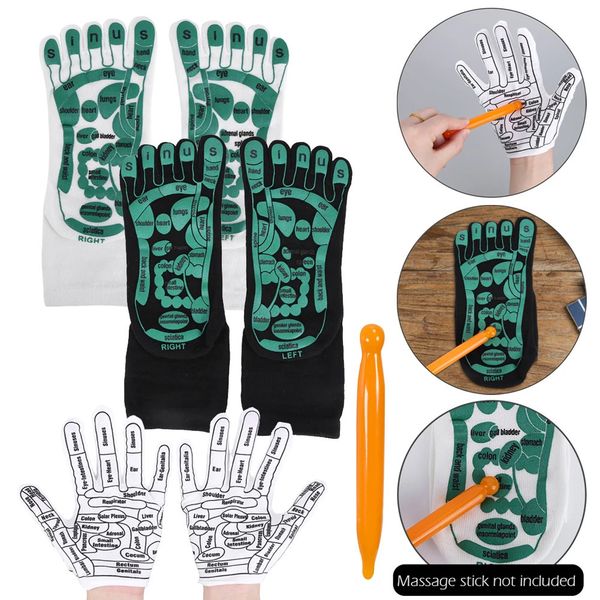 Foot massager overpressure socks and gloves physical therapy massage fatigue relief foot reflexes foot socks health care 240713