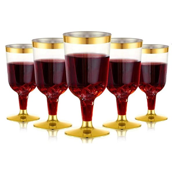 30 pieces of plastic wine glass reusable steel cylinder party wine glass champagne beer cocktail martini 241126