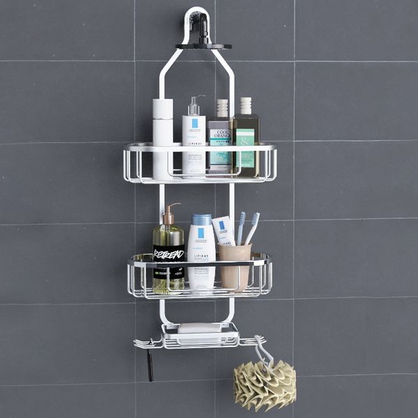 Bathroom Shelves Wall Bathroom Hanging Shower Shelves Mount Basket Shelf Shower Storage Rack Holder WC Shampoo Organizer Bathroom Accessorie
