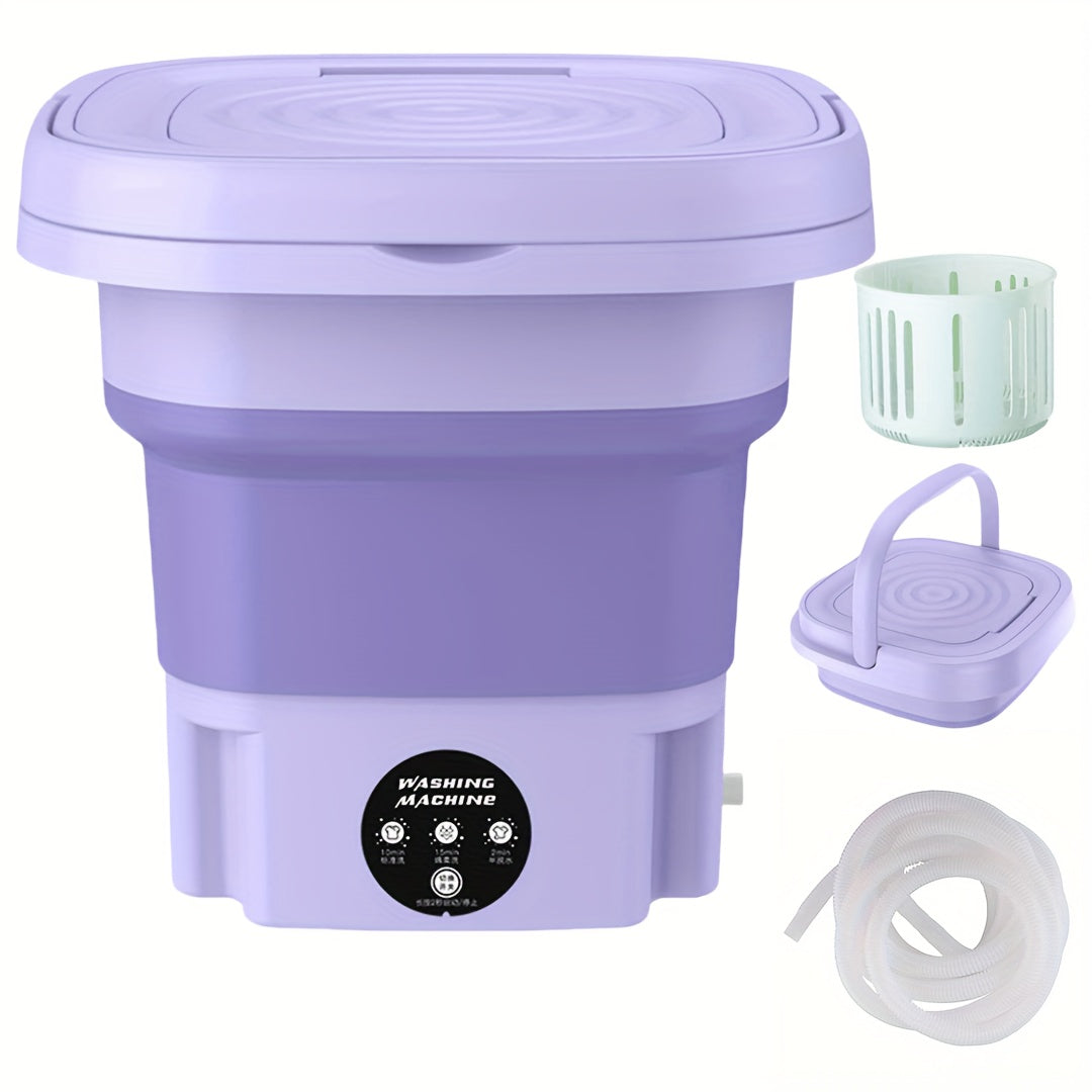 TEMU 9l Folding Washing Machine, Car Washing Machine, Convenient To Carry, Space-saving, Suitable For Home And Travel. It Underwear, Socks And