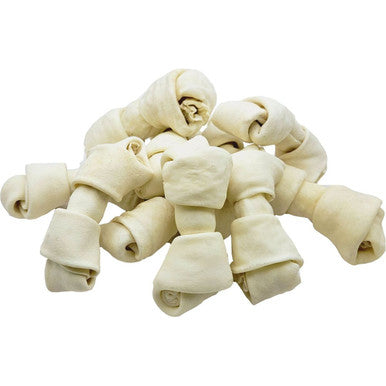 4-5" Knotted Premium Rawhide Dog Treats - 4-5" Knotted Rawhide Bone Dog Treat,30Ct