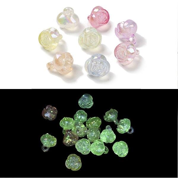 Pendentifs en acrylique irisé lumineux arc-en-ciel avec placage UV