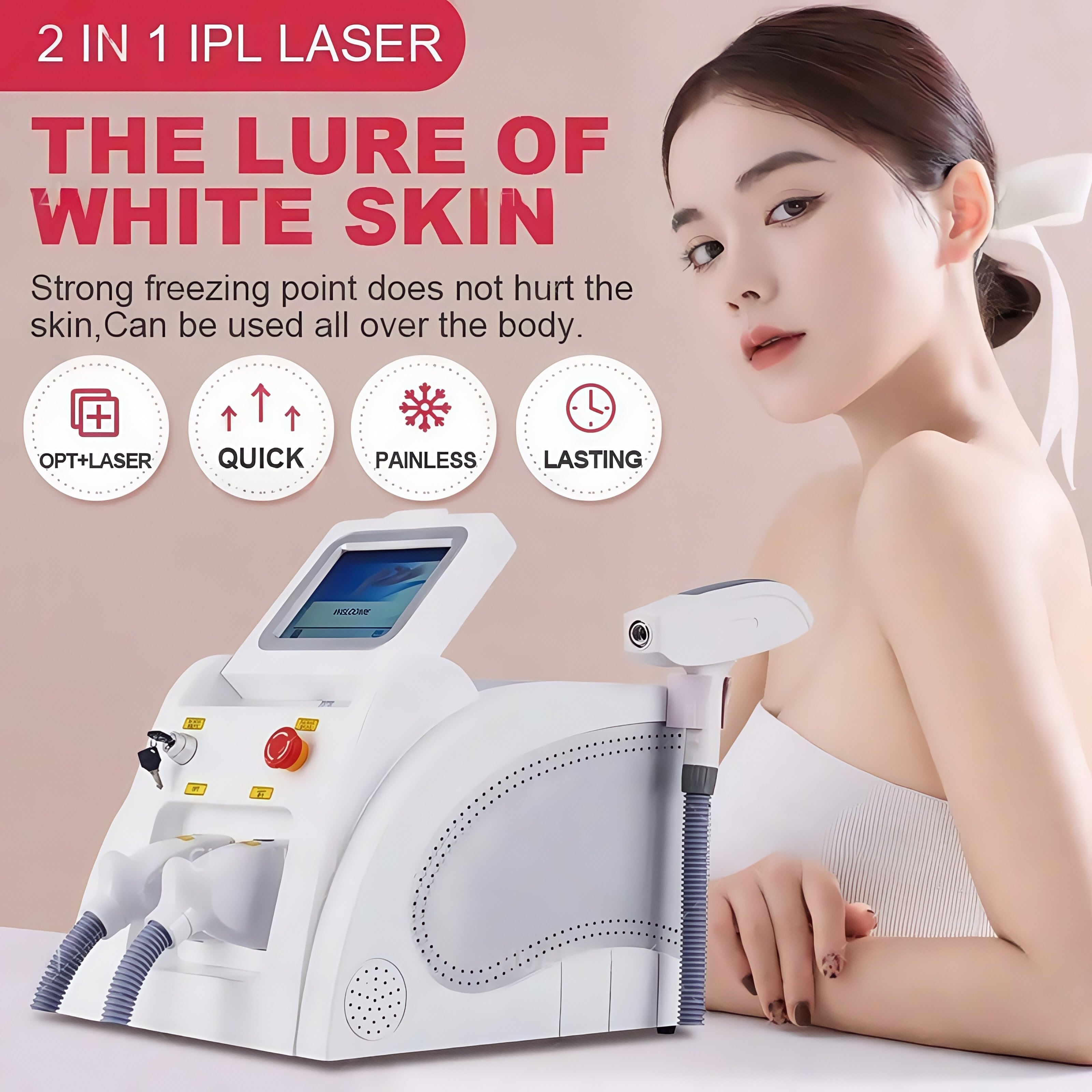 2 in 1 Multifunctional Professional Beauty Equipment IPL OPT Hair Removal ND Yag Laser Tattoo Removal Pico second Machine Newest