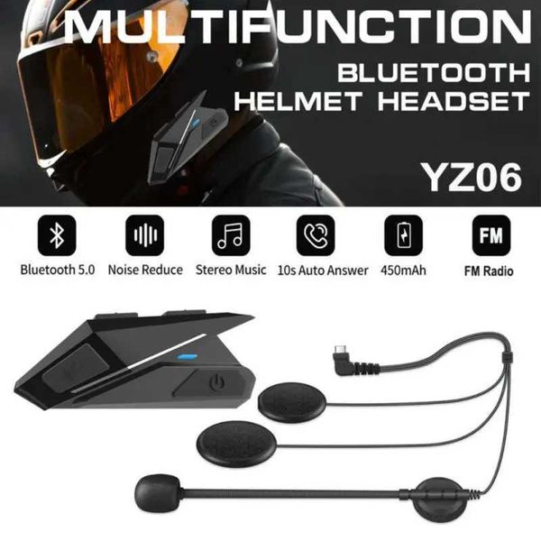 Interphone YZ06 Motorcycle Helmet Bluetooth Headphone Intercom Headset Video Motor WiFI Head-Mounted Earphone With Mic Motorcycle Parts Z241