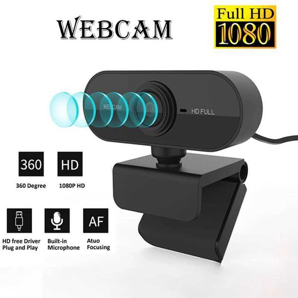 Webcams 1080P full HD mini network camera PC with microphone USB plug supporting desktop and laptop computers suitable for video call and co