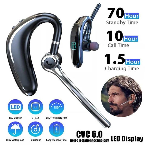 Wireless Headphones With Dual Microphone Bluetooth Earphone ENC Noise Cancelling Hands-free Headset Busines Auriculares Driving Y240823