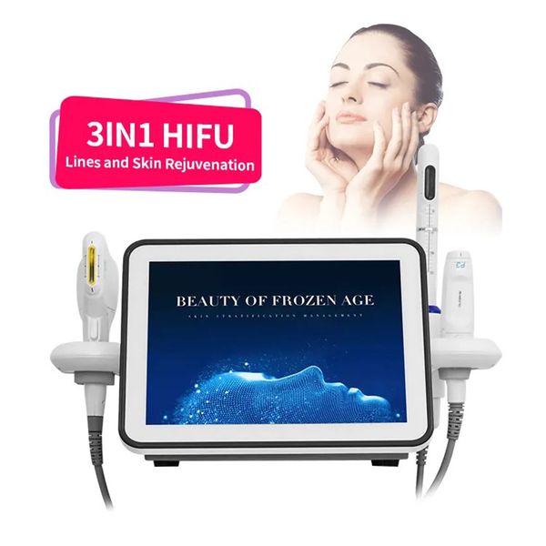 Beauty Hifu Facial e Skin Strenking 3 alças para a máquina de remoção de gordura Firmamento vaginal Ultrassom focado