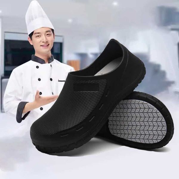 Casual Shoes Mens Chef Shoes Non-slip Waterproof Oil-proof Kitchen Work Cook Shoes for Chef Master Hotel Restaurant Slippers Garden Shoe z24