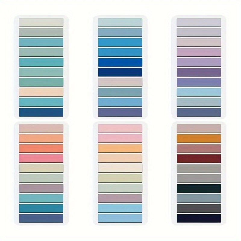 TEMU 600pcs-1200pcs Page Markers Sticky Index Tabs, Transparent Sticky Notes, Morandi Color Book Page Tabs Index Tabs, Writable And Repositionable