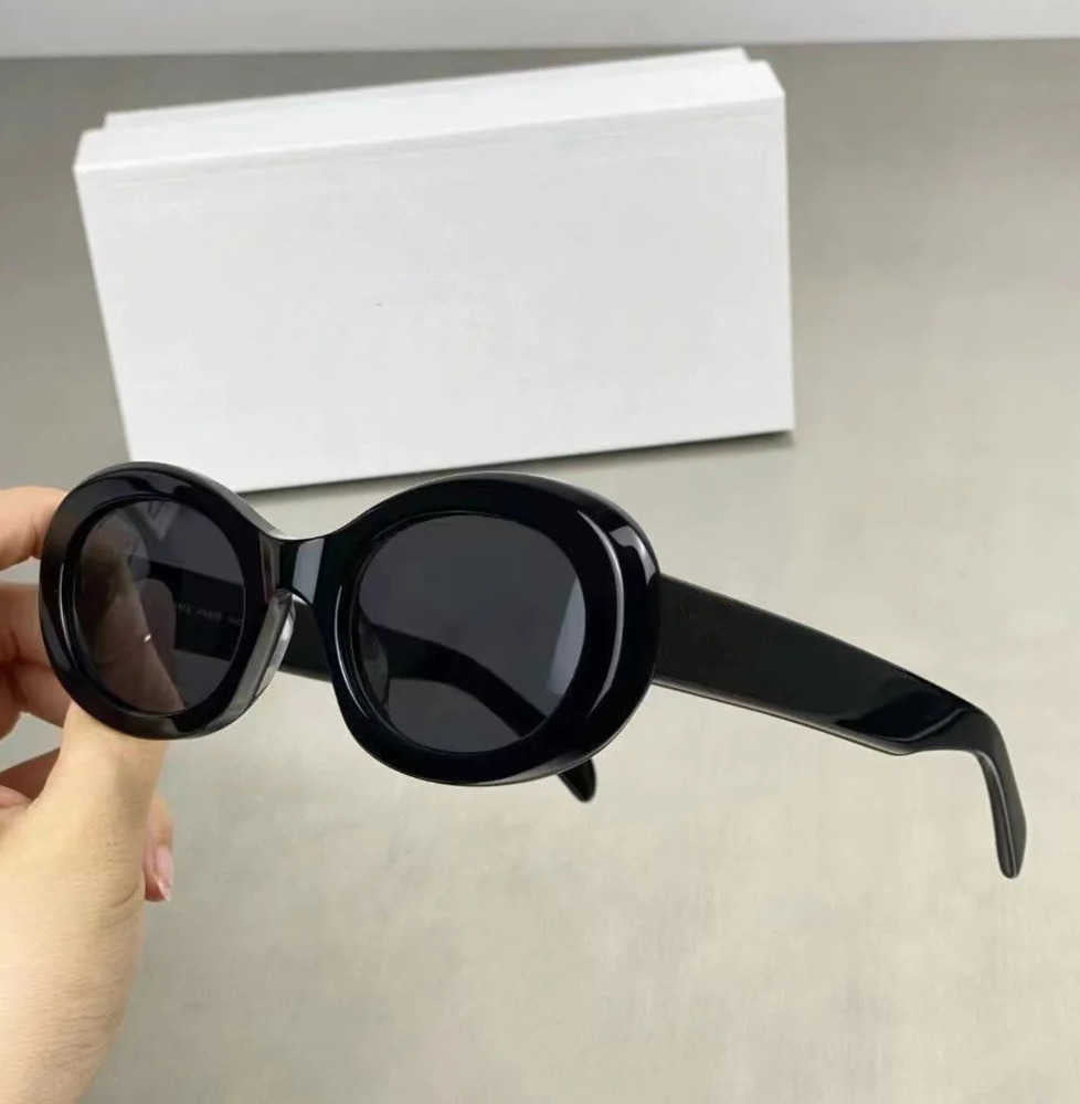 Sunglasses Retro cat&#039;s eye sunglasses for women Arc de oval French high street dsa Frame mirror woman Lunettes de Soleil