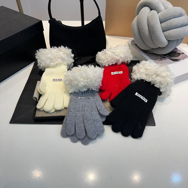 Five Fingers Gloves Glove Designer Autumn Winter Mittens Warm Hemp Long Knitting Gloves Warm Winters Five Fingers Plush Fur Casual Outdoor S