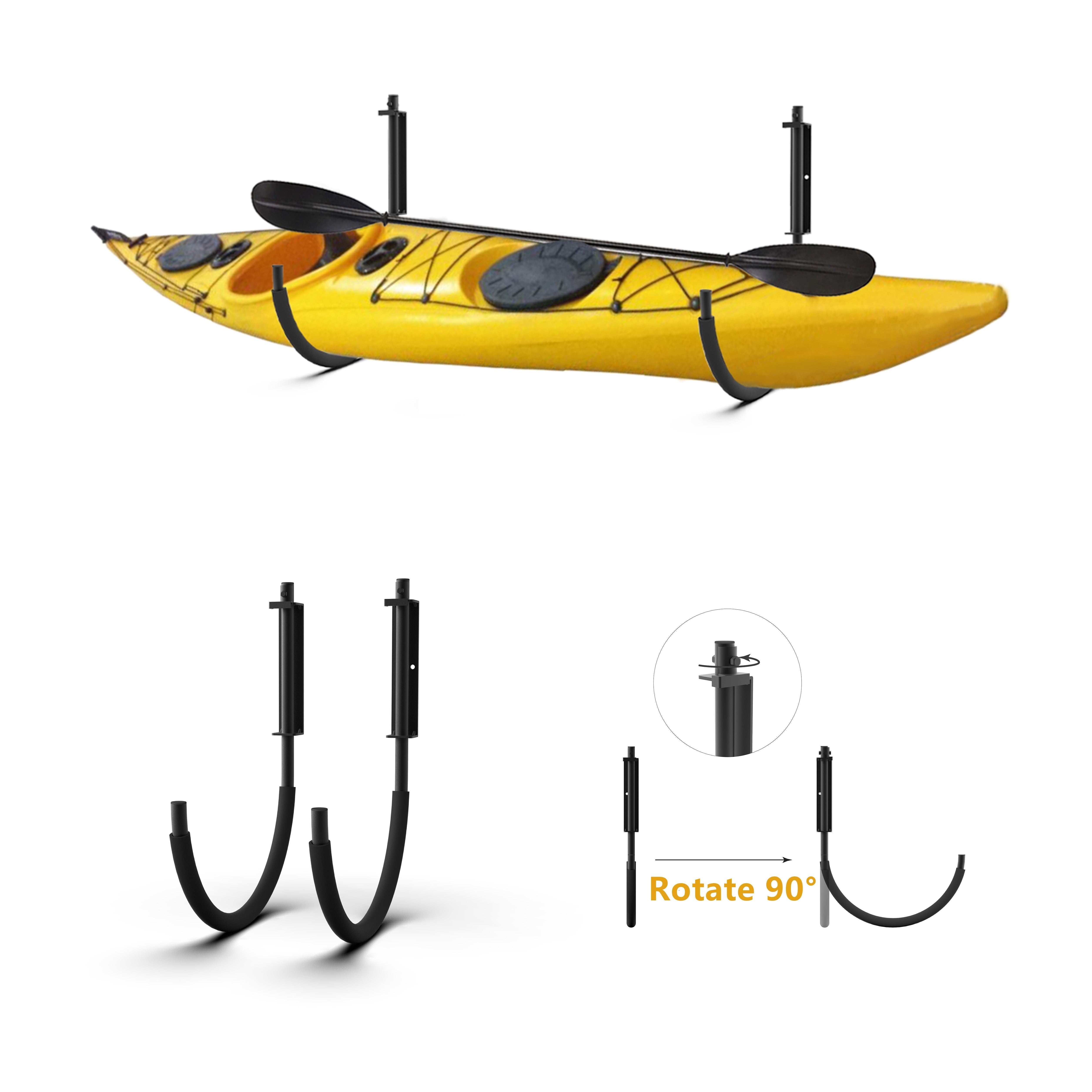 TEMU Folding Kayak Snowboard Surfboard Paddleboard Wall Cradle Mount Rack Hanging Wall Frame Canoeing Indoor & Outdoor Storage Stand (1 Set)