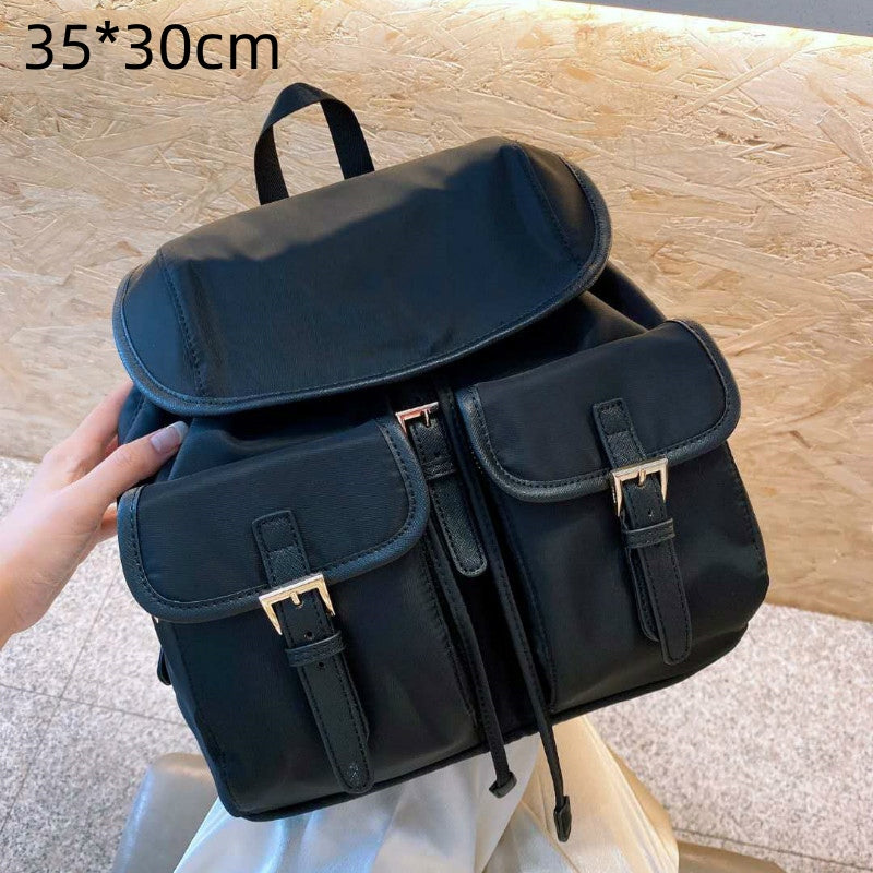 Designer&#039;s Mens Black Backpacks Nylon School Bags Medium Satchels Shoulder Bag Large Capacity Students Backpack Interior Pockets Preppy style T