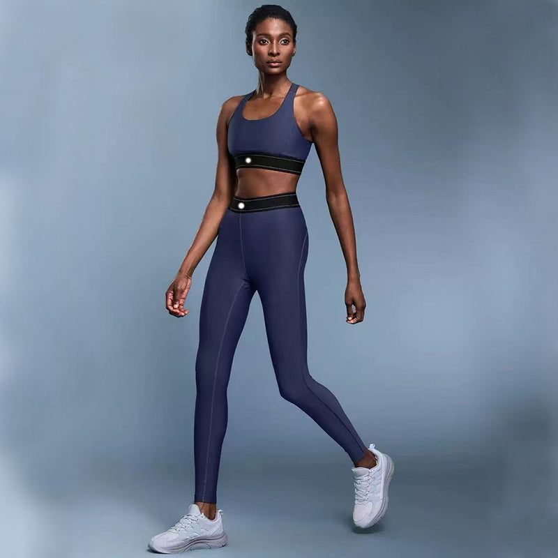 AAdjustable Shoulder Strap Sports Bra Elastic Waist Training Yoga Pants Women Activewear Set Womens Bras leggings Fashion Sets Pant