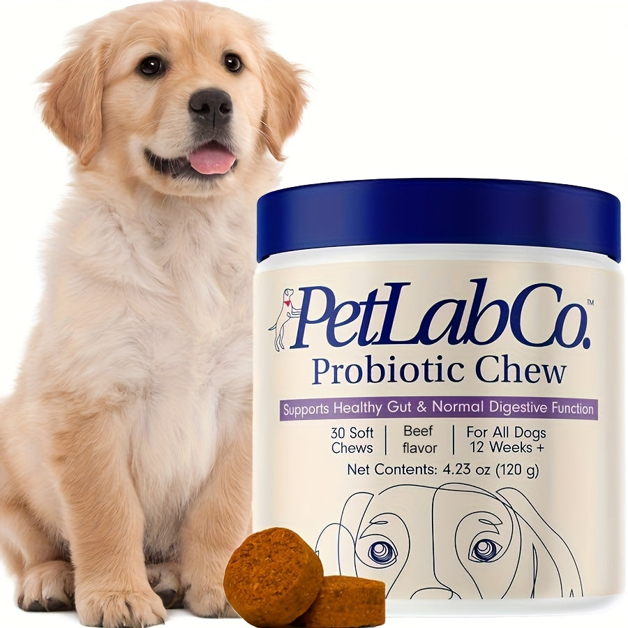 TEMU Pet Probiotic Chews, Support Intestinal Health, Nutritional Supplement, And Absorption, Suitable For All Dog Breeds, , Support Hairball ,