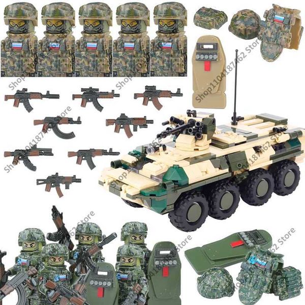 Soldado militar Russia SSO Special Forces Blocks Blocks City Police Figures Commando Combate Armas uniformes Tijolos ToysC250121