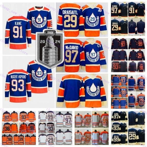 2023 Heritage Classic 97 Connor McDavid Finals Jerseys 91 Evander Kane 29 Leon Draisaitl 93 Ryan Nugent-Hopkins Ice Hockey Reverse Retro Sti