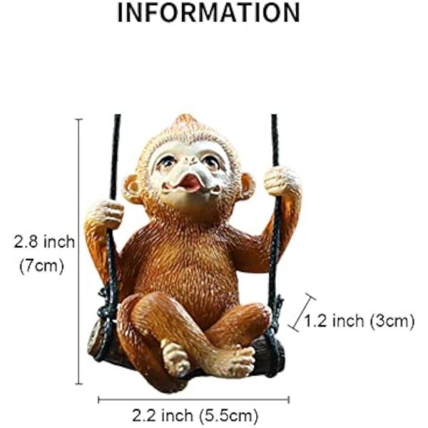 Interior Decorations Cute Swinging Monkey Car Mirror Hanging Accessories Fun Rearview Mirrors Black Myth Wukong Drop Delivery Automobi Dhpiz