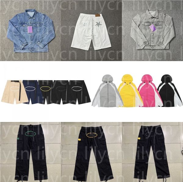 cargo shorts pants men pants cargos Demon Designer men jeans Trousers Street wear Hip Hop Printed pant Military Retro Multi pockets Straight