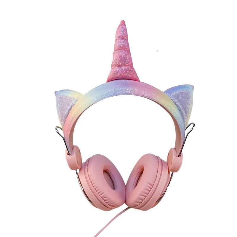 Wholesale Cute Unicorn Headphone Headphones Girls Noise Cancelg Gaming Headset Bulk OEM Custom Kid With Mic for Child