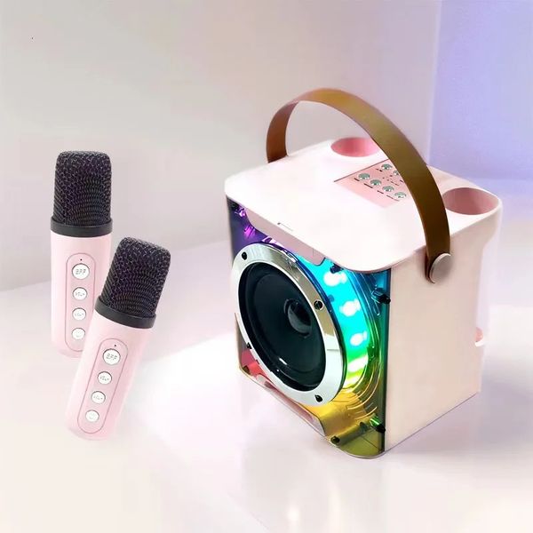 Bluetooth ser music rhythm light stereo surround sound wireless subwoofer home karaoke with dual microphones 241106