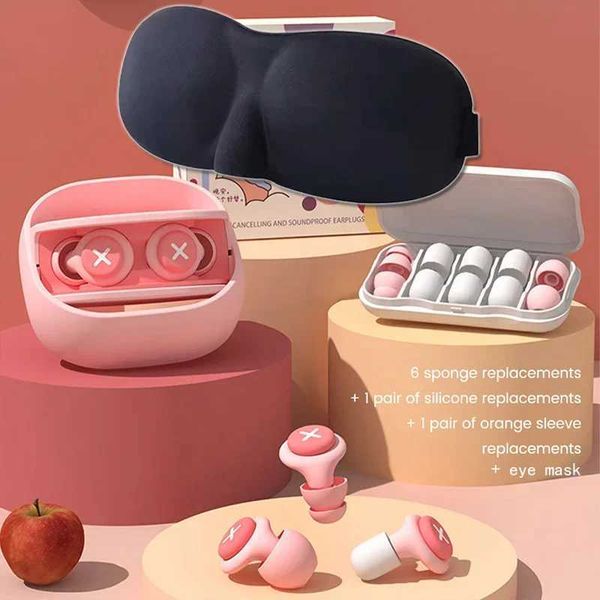 Sleep Masks Sleeping Ear Plugs Noise Canceling for Sleep Anti-Noise Loop Earplugs 3D Blindfold Sleep Eye Mask Set Eyecover Eyepatch Eyeshade