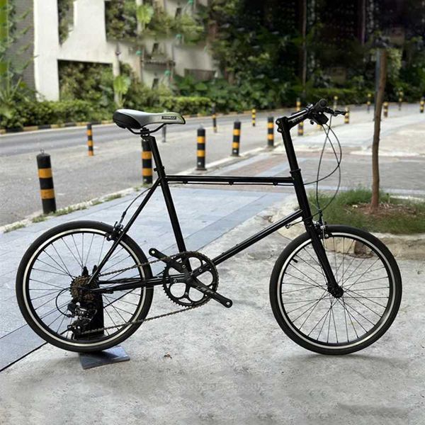 Bikes Bikes 20 Inch Road Bike Aluninum Alloy 451 Rim Steel Frame Bicycle 7 Speeds Rotary Flywheel Beads Hub C-brakes 10.2kg Y240423 PLX