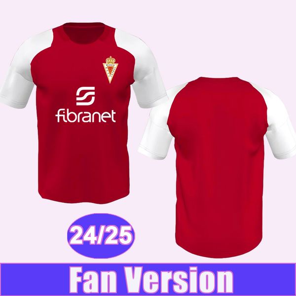 24 25 Real Murcia Mens Soccer Jerseys C.ROJAS P.LEON SAVELJICH DAVID V. J.C.REAL JORGE MIER Home Football Shirts Short Sleeve Adult Uniforms