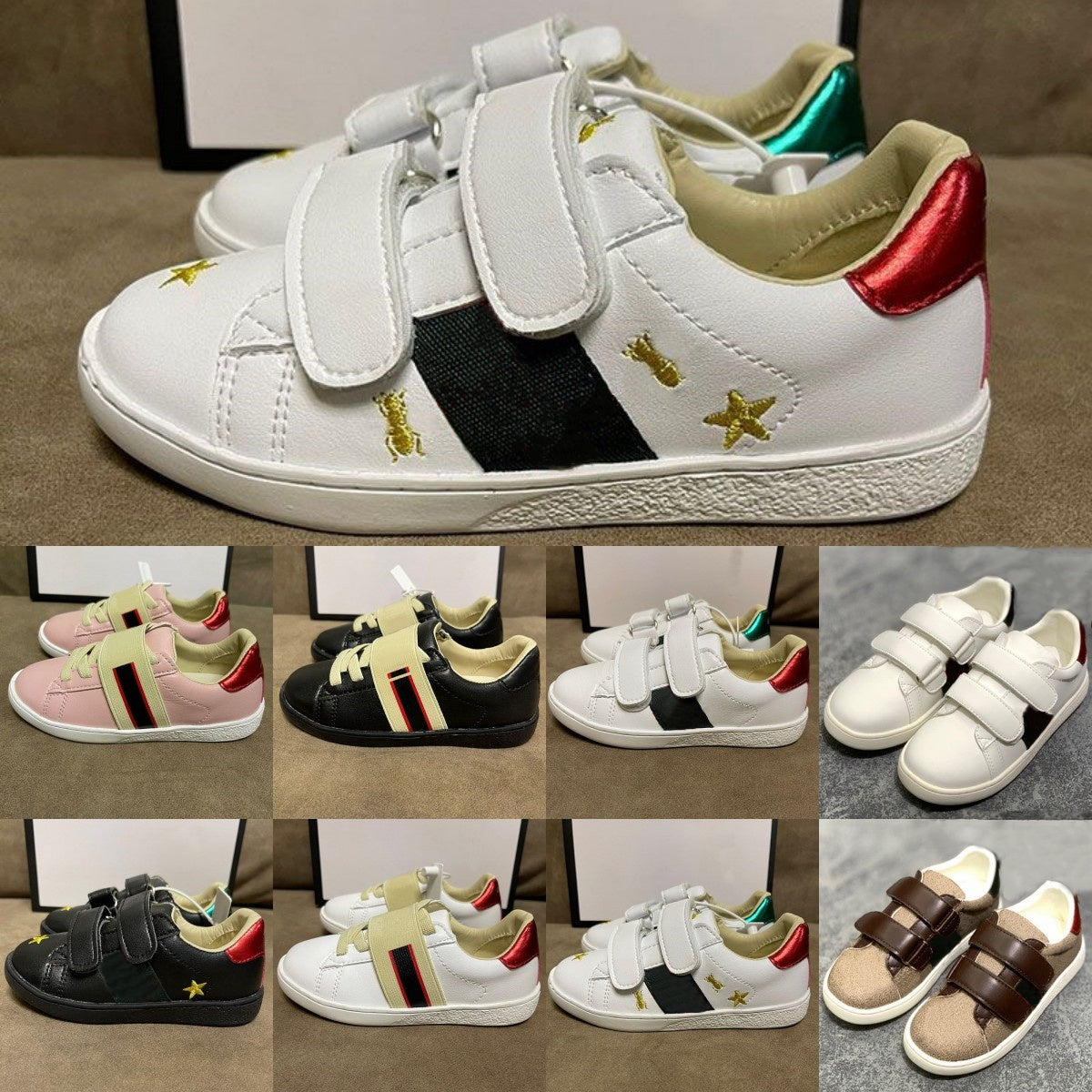 Kids Shoes Designer Casual Bee Trainers Toddler Baby Shoe Kid Youth Sneaker Infants Boys Girls Children Black White Pink Luxury Sneakers W1v6#