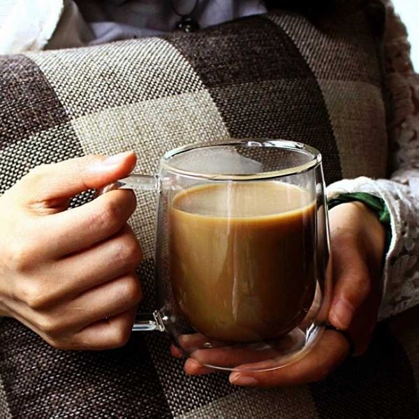 250 - 400 Ml Double Bottom Coffee Glasses Cup Double Wall Glass For Tea Coffee Mug and Cups Milk Beer Drinking Glasses for JuiceM240803