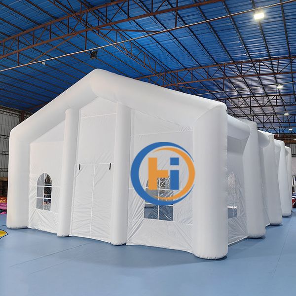 Gaint Inflatable Wedding Tent Event Party Tents Advertising Building House with LED light Outdoor Marquee Widows Church with blower