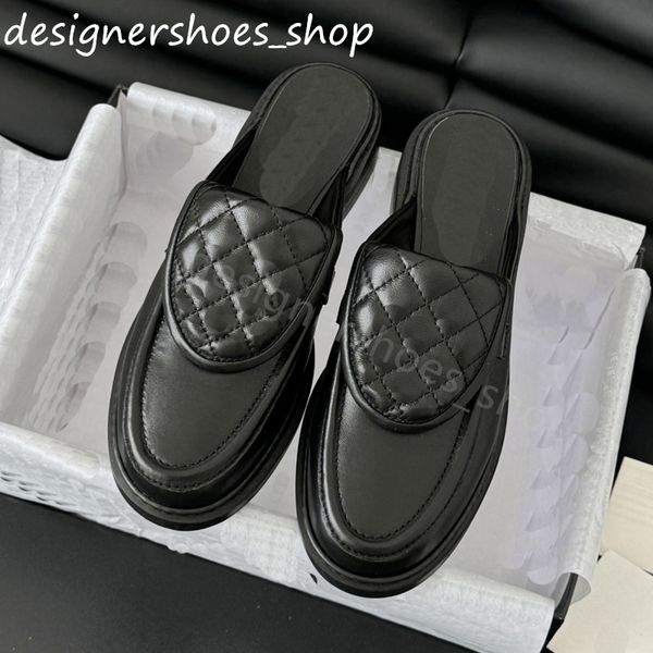 Slippers de slips giram panos de lixo de diamante de bloqueio Sofos de couro 100% saltos de couro real Mocassin Shoes planos de alta qualida