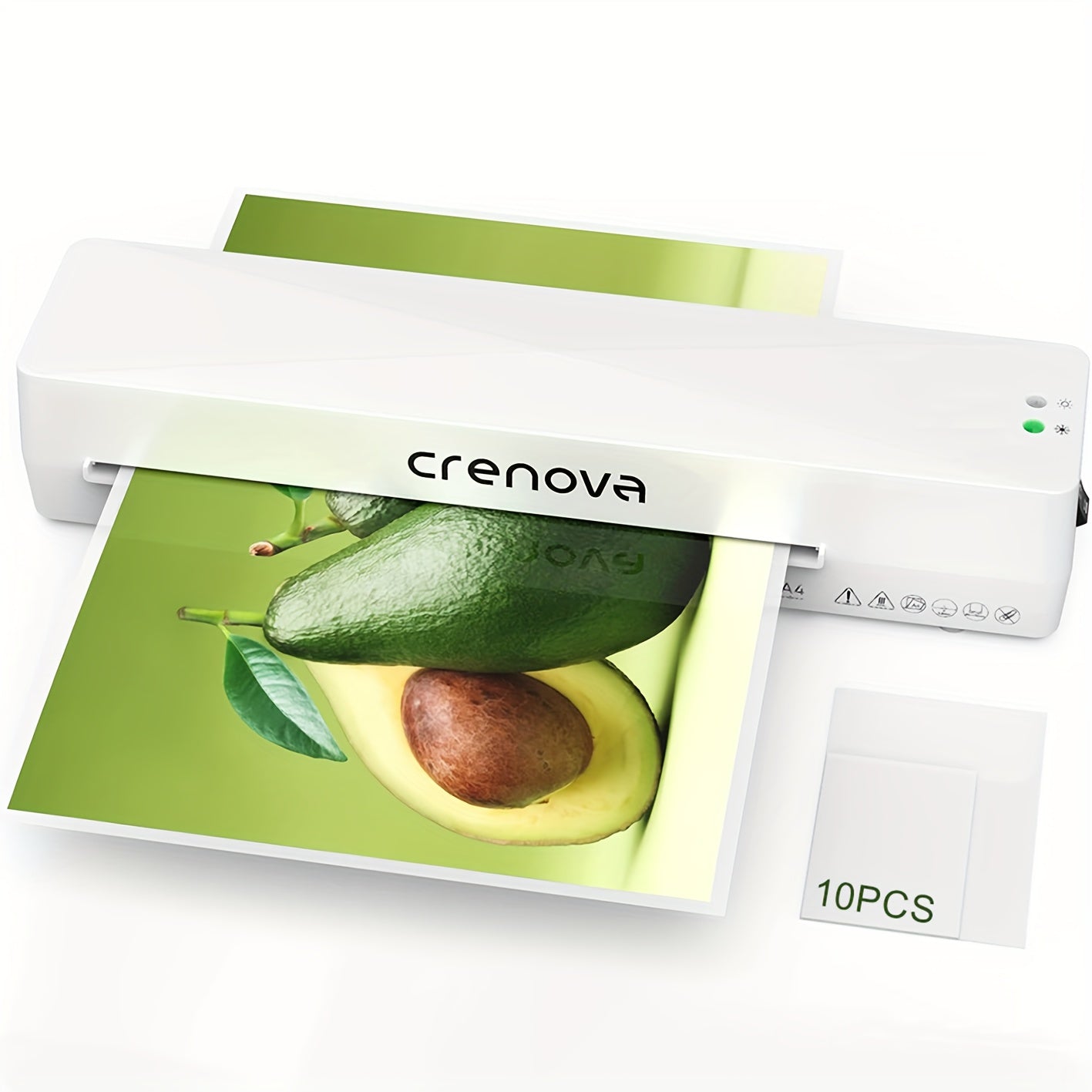 TEMU Crenova A4 Laminator Machine 9 Inch Thermal Laminator With Paper Cutter Corner Rounder 10 Laminating Sheets 4in 1 Desktop Hot Cold Laminating