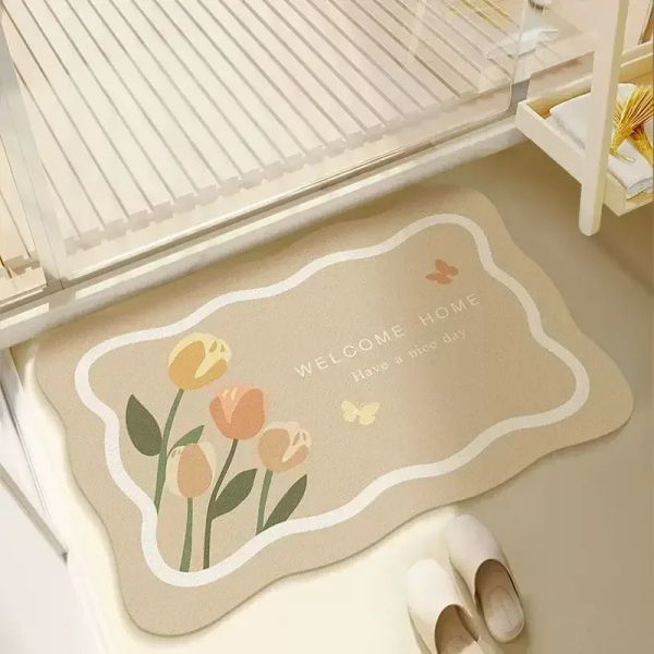 Bathroom Floor Mat With Anti Slip Diatomaceous Earth Mat LN1368