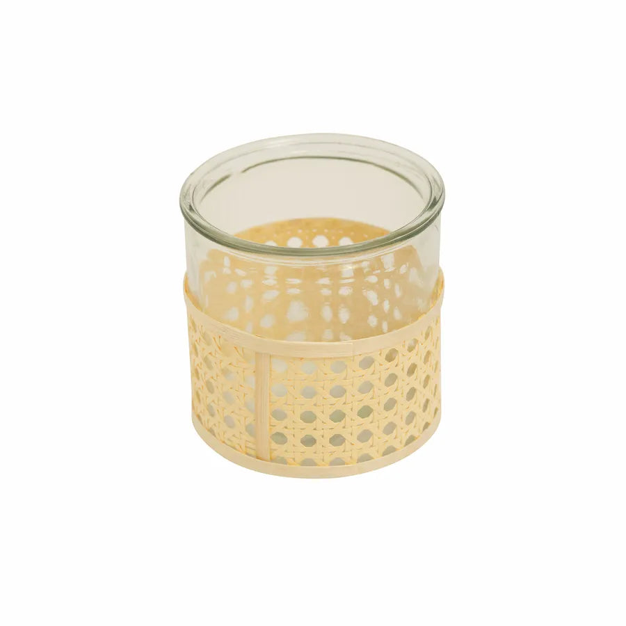 Karaca Home Melenie Glass Tealight Candlestick, 12cm, Yellow Transparent