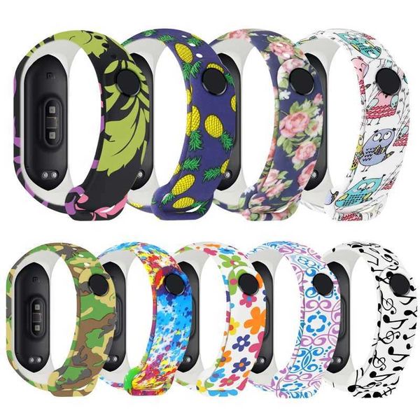 Hot Sale Universal silicone wristband for waterproof replacement of Miband 3 and 4 colors Miband 5 and 6 smart accessories T241115