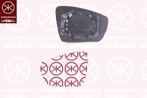 Mirror Glass, exterior mirror KLOKKERHOLM 95071061