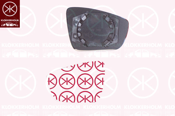 Mirror Glass, exterior mirror KLOKKERHOLM 95071062