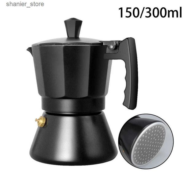 Coffee Pots Aluminum Moka Italian Mocha Pot espresso machine induction cookware equalizer Stove Top Pot coffee machine 3 cups 6 cups L240910