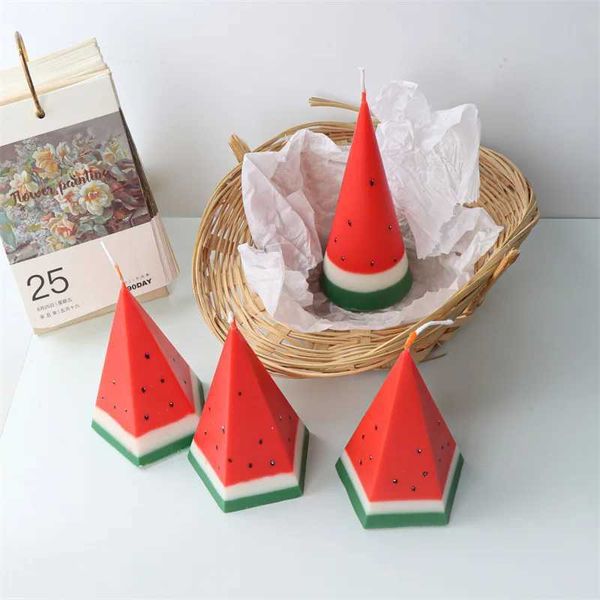 Candles Creative watermelon shaped aromatherapy candles soy wax home decor birthday gift CL241224