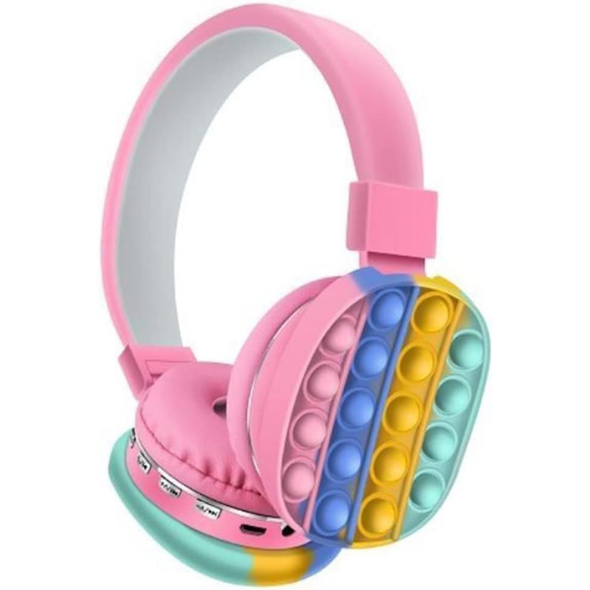Pop-It Fidget Headphones with Microphone - Pink Pop-It Headphone